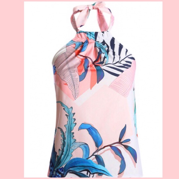 🌸🎉HPx4🎉🌸 Light Pink Floral Sleeveless Top - Picture 4 of 6